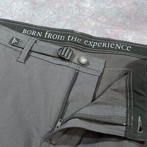 prAna Stretch Zion Pants Men's 42x32 Cargo Hiking Shadow Dark Gray Nylon EUC